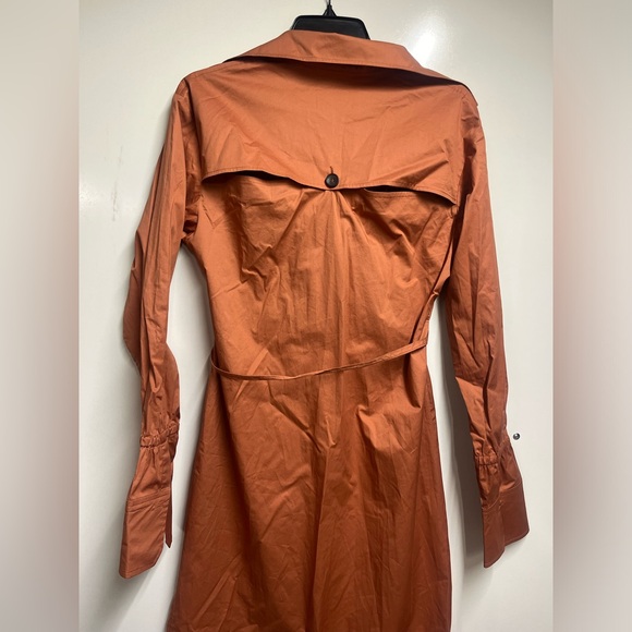 NEW A.L.C Calvin Wrap Dress In Dark Firenze size 2 cotton women’s designer - Picture 7 of 9